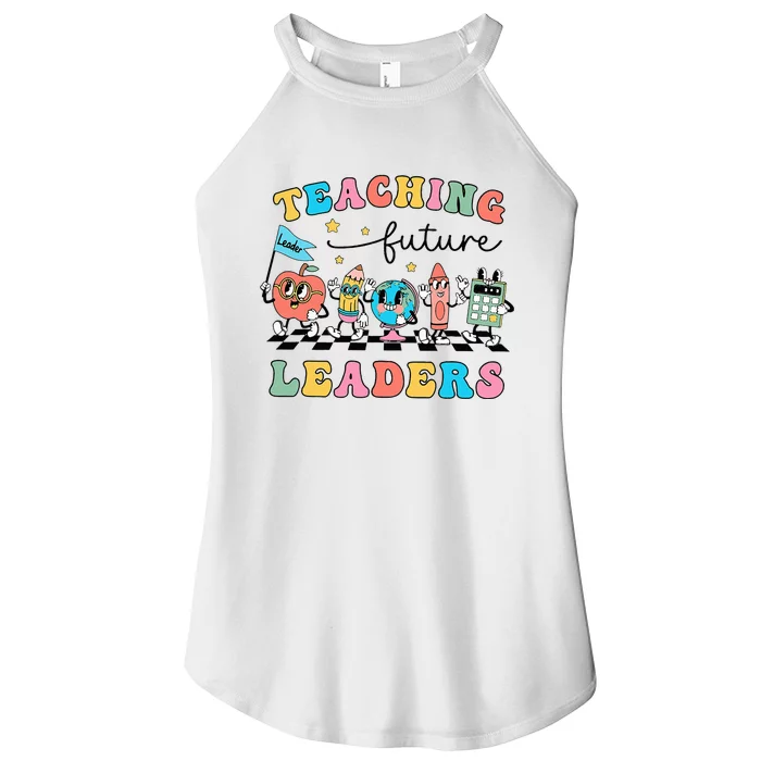 Vintage Educating Future Leaders Cool Teacher Women’s Perfect Tri Rocker Tank