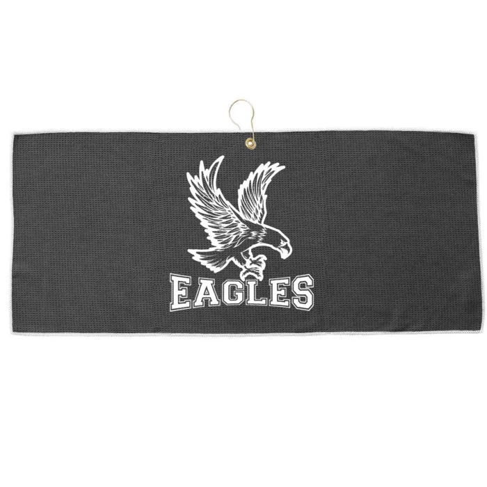 Vintage Eagles Flying Bird Inspirational Large Microfiber Waffle Golf Towel