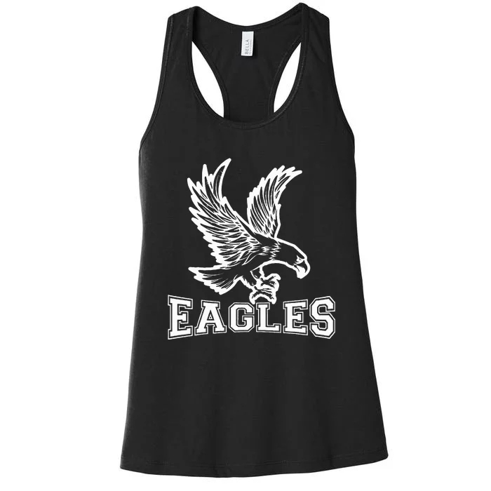 Vintage Eagles Flying Bird Inspirational Women's Racerback Tank