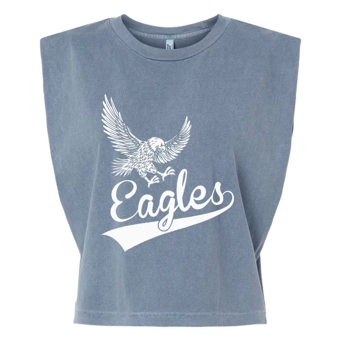 Vintage Eagles Flying Bird Inspirational Garment-Dyed Women's Muscle Tee