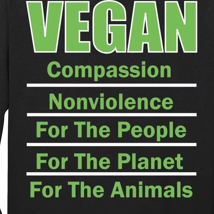 Vegan Message Long Sleeve Shirt