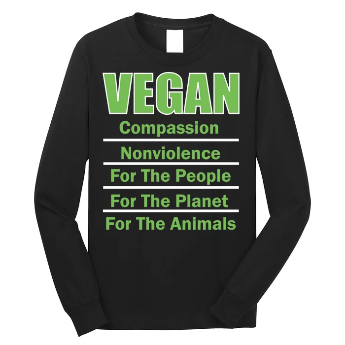 Vegan Message Long Sleeve Shirt