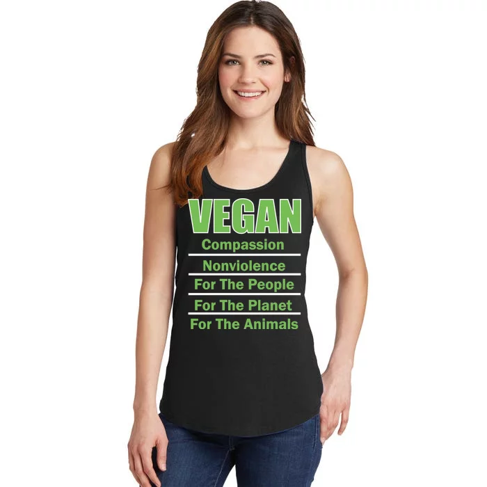 Vegan Message Ladies Essential Tank