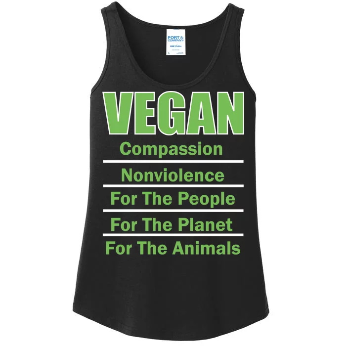 Vegan Message Ladies Essential Tank