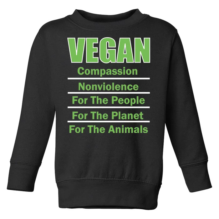 Vegan Message Toddler Sweatshirt