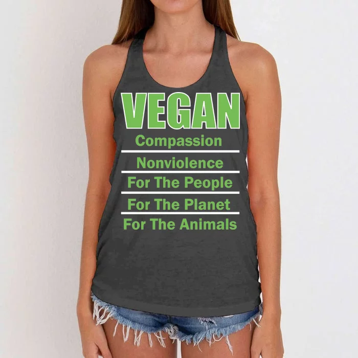 Vegan Message Women's Knotted Racerback Tank