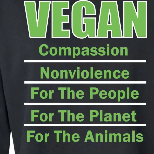 Vegan Message Cropped Pullover Crew