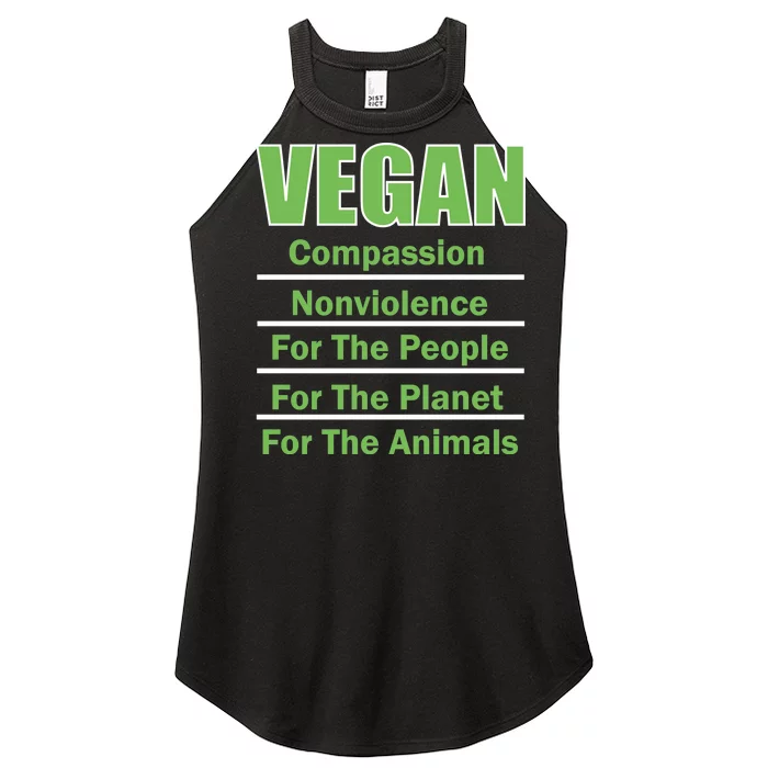 Vegan Message Women’s Perfect Tri Rocker Tank