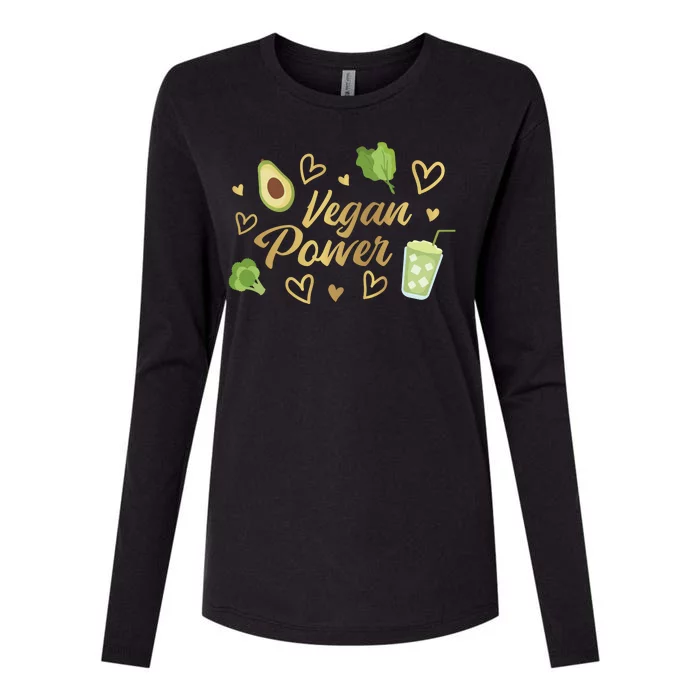 Vegan Power Womens Cotton Relaxed Long Sleeve T-Shirt