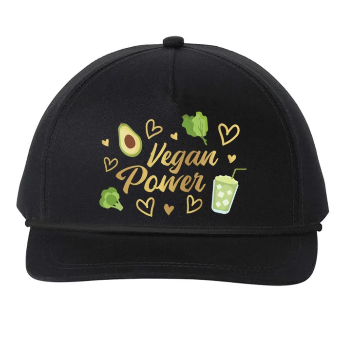 Vegan Power Snapback Five-Panel Rope Hat