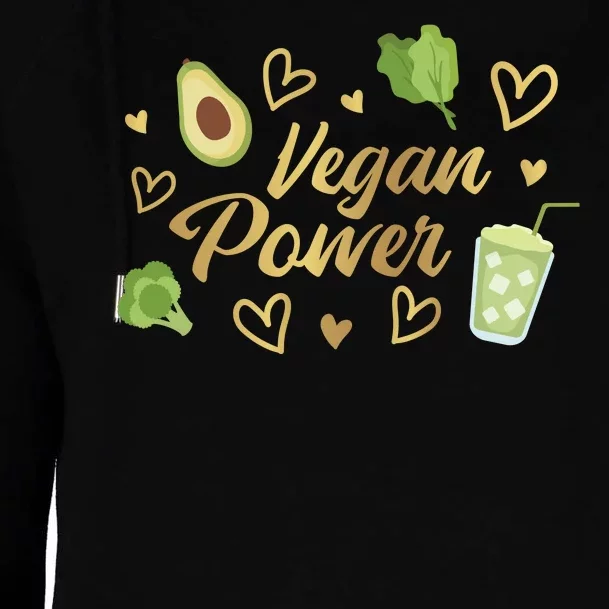 Vegan Power Womens Funnel Neck Pullover Hood