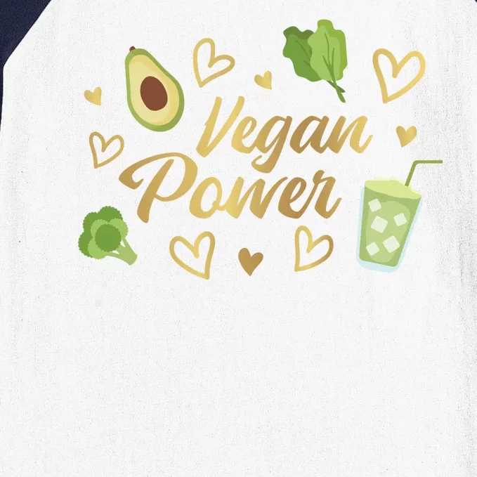 Vegan Power Baseball Sleeve Shirt