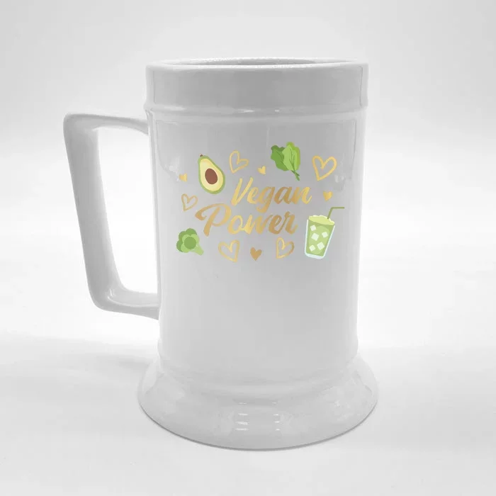 Vegan Power Front & Back Beer Stein