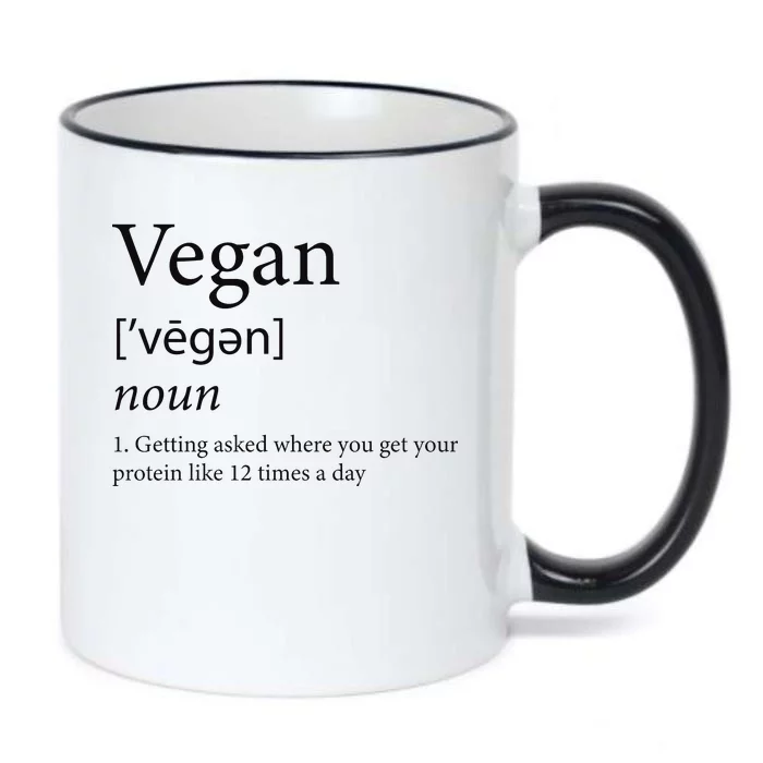 Vegan Protein Definition Black Color Changing Mug