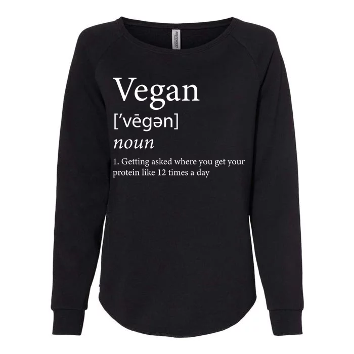 Vegan Protein Definition Womens California Wash Sweatshirt