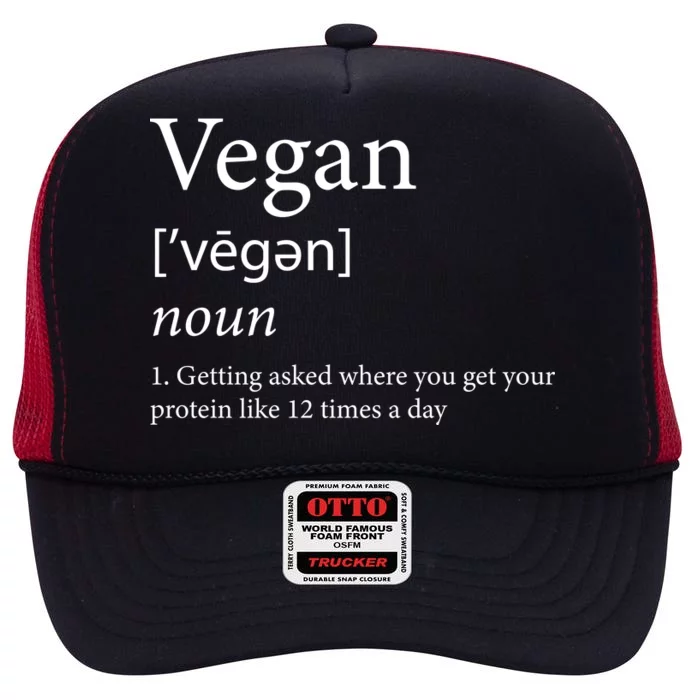 Vegan Protein Definition High Crown Mesh Trucker Hat