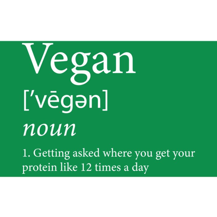 Vegan Protein Definition Bumper Sticker