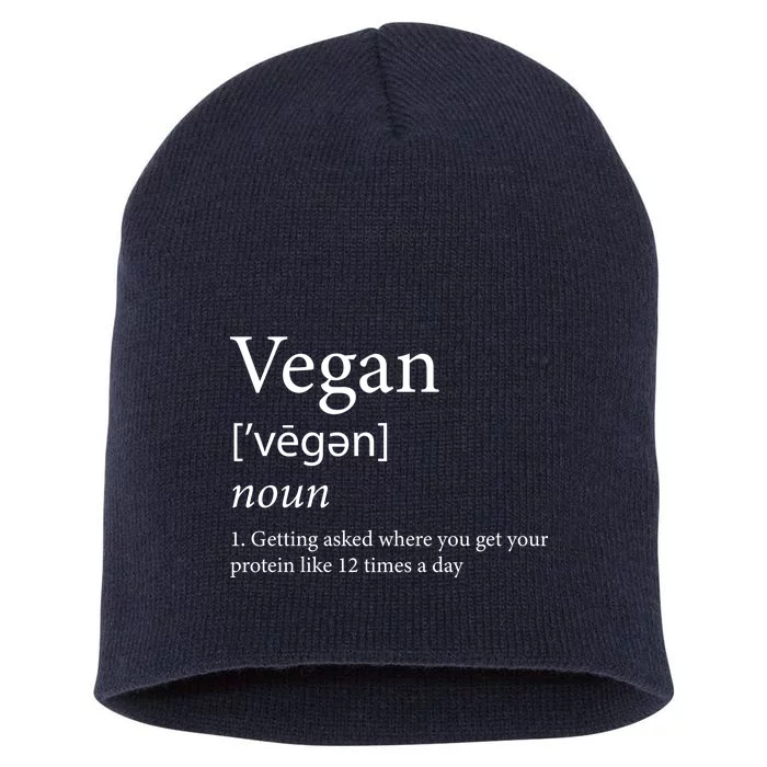 Vegan Protein Definition Short Acrylic Beanie