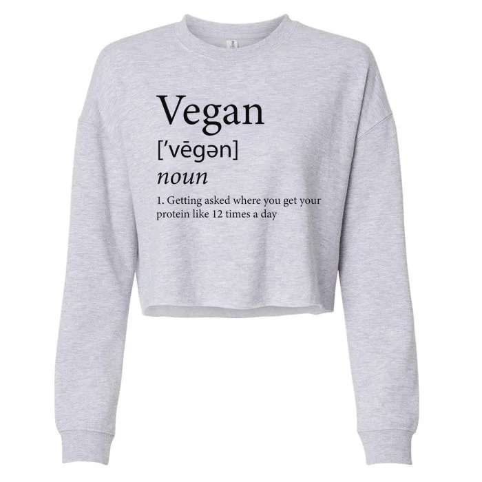 Vegan Protein Definition Cropped Pullover Crew