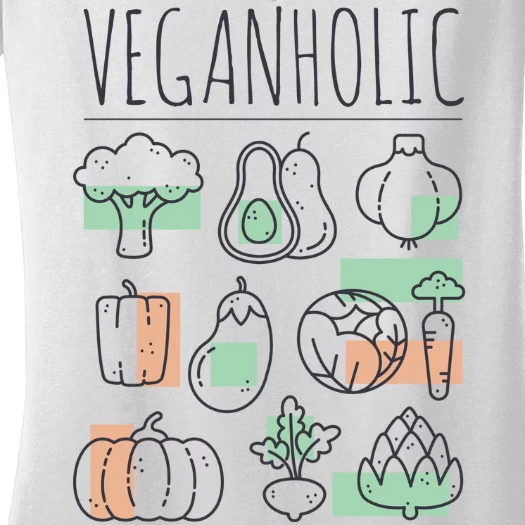 Veganholic Women's V-Neck T-Shirt