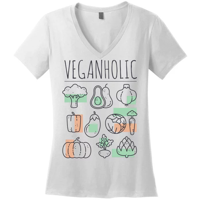 Veganholic Women's V-Neck T-Shirt