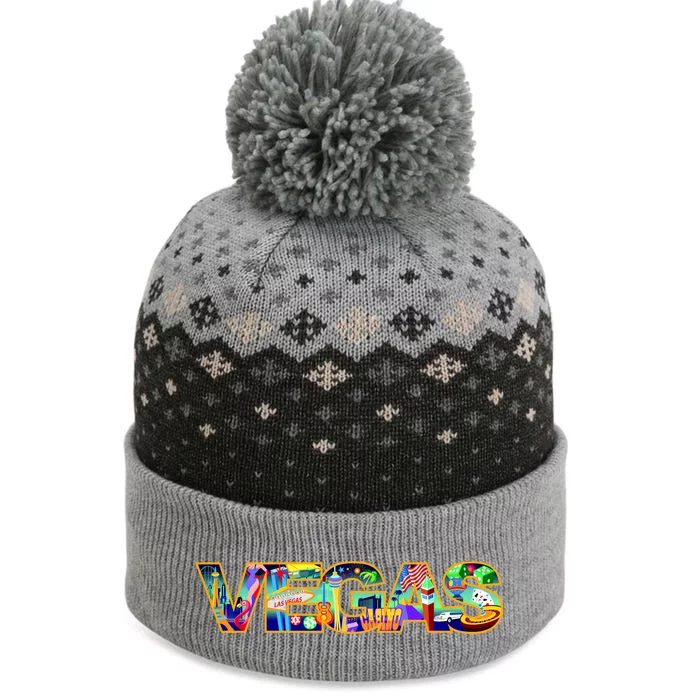 Vegas - Las Vegas Logo The Baniff Cuffed Pom Beanie