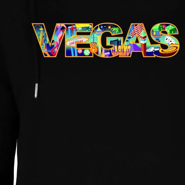 Vegas - Las Vegas Logo Womens Funnel Neck Pullover Hood