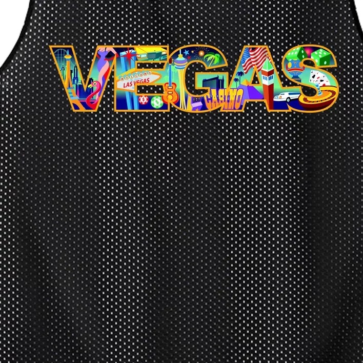 Vegas - Las Vegas Logo Mesh Reversible Basketball Jersey Tank