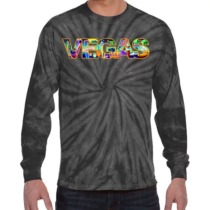 Vegas - Las Vegas Logo Tie-Dye Long Sleeve Shirt