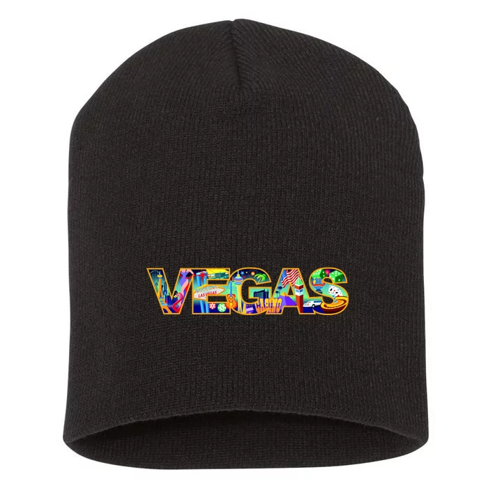 Vegas - Las Vegas Logo Short Acrylic Beanie