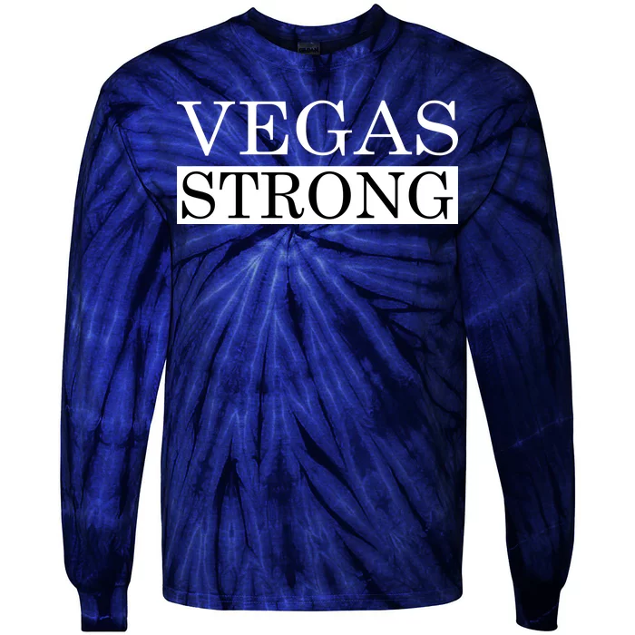 Vegas Strong Classy News Text Tie-Dye Long Sleeve Shirt