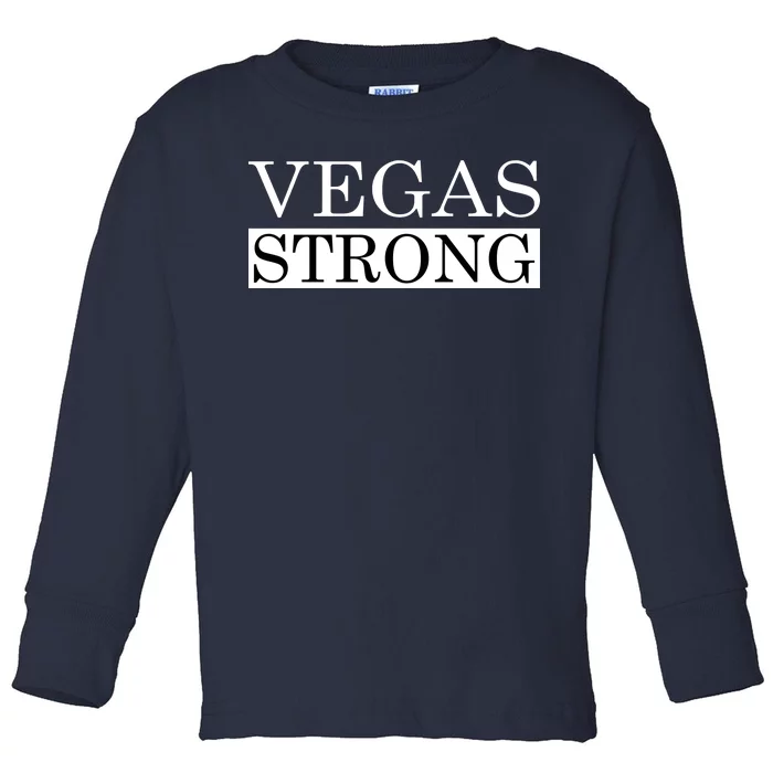 Vegas Strong Classy News Text Toddler Long Sleeve Shirt