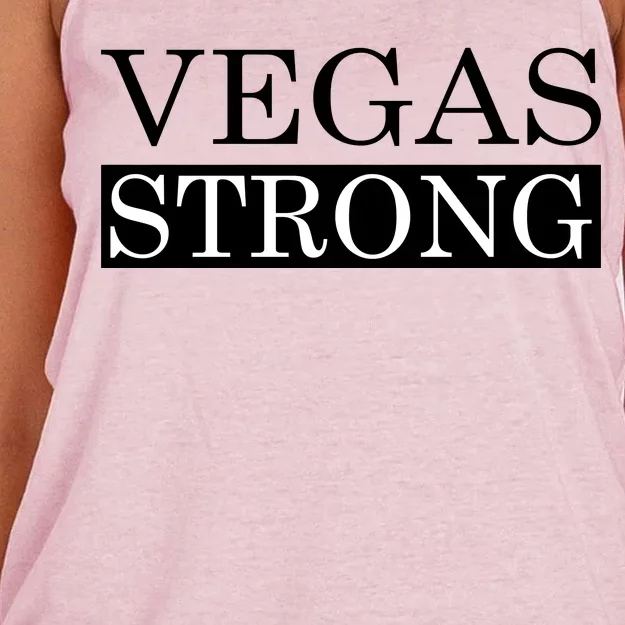 Vegas Strong Classy News Text Women's Knotted Racerback Tank