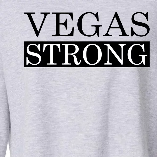 Vegas Strong Classy News Text Cropped Pullover Crew