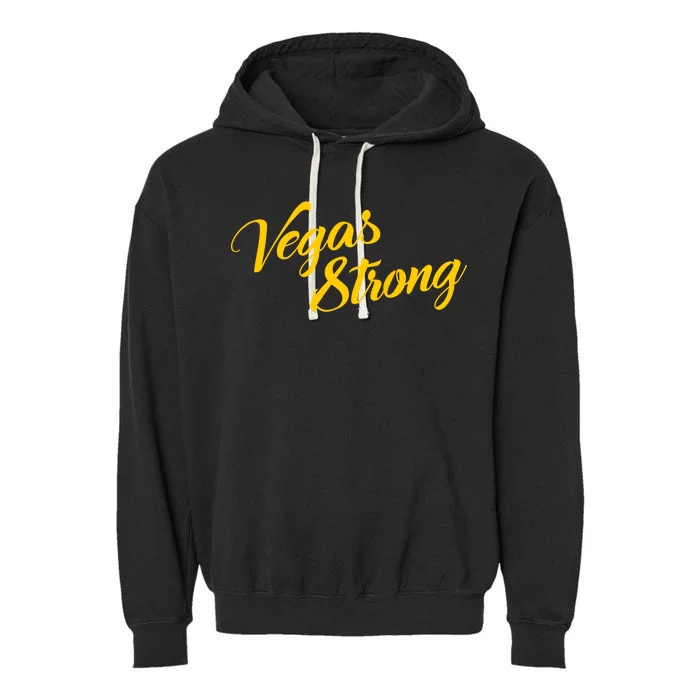 Vegas Strong Gold Script Garment-Dyed Fleece Hoodie