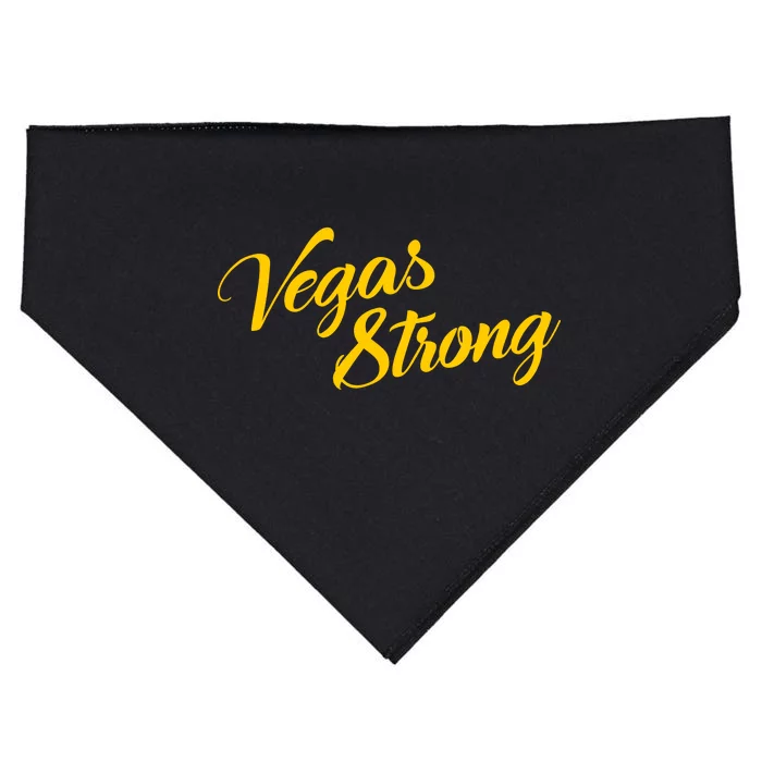 Vegas Strong Gold Script USA-Made Doggie Bandana