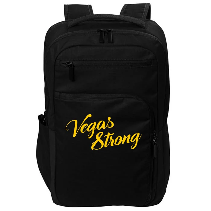 Vegas Strong Gold Script Impact Tech Backpack