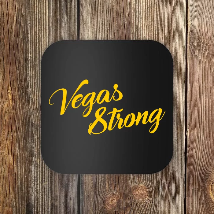 Vegas Strong Gold Script Coaster