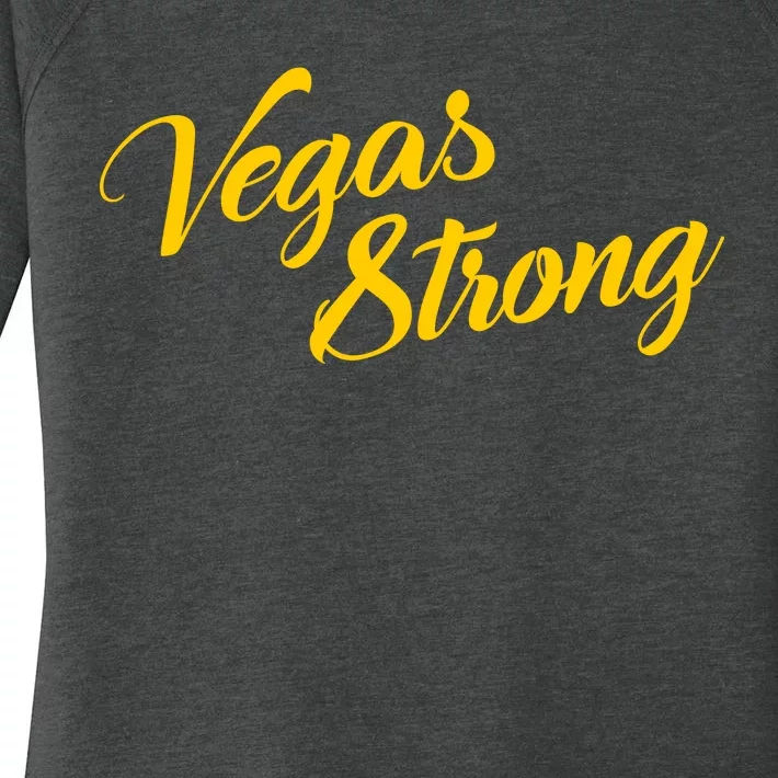 Vegas Strong Gold Script Women's Perfect Tri Tunic Long Sleeve Shirt