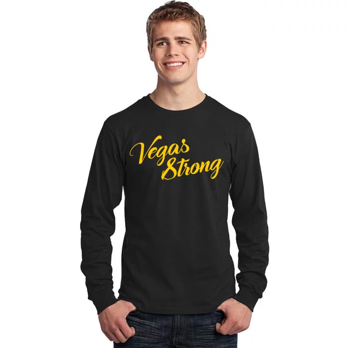 Vegas Strong Gold Script Tall Long Sleeve T-Shirt