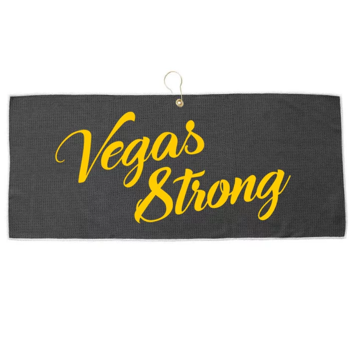 Vegas Strong Gold Script Large Microfiber Waffle Golf Towel