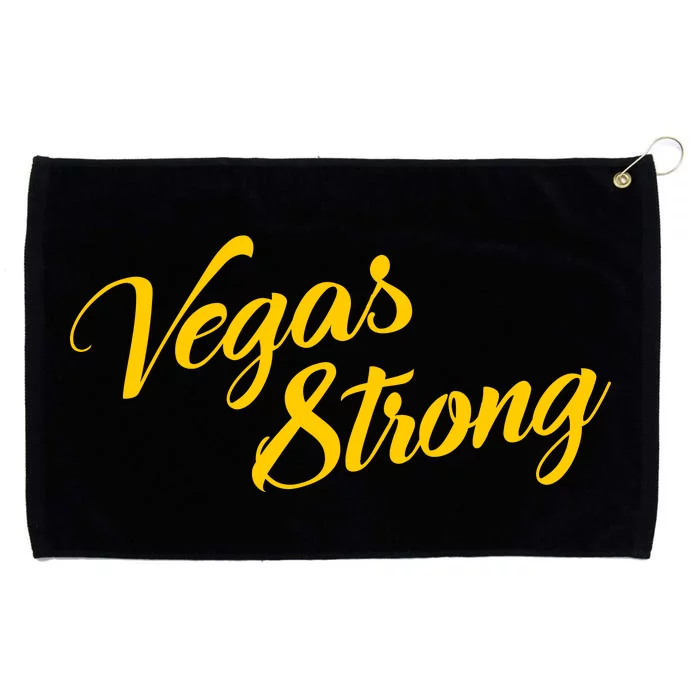 Vegas Strong Gold Script Grommeted Golf Towel