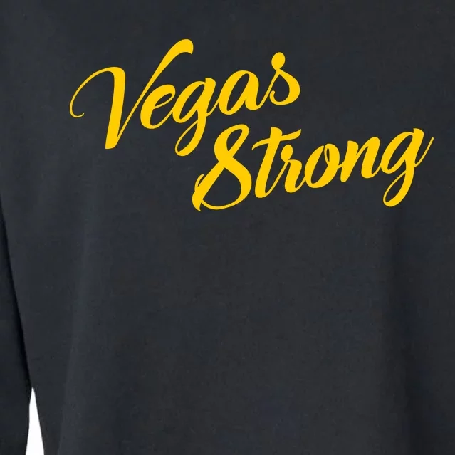 Vegas Strong Gold Script Cropped Pullover Crew