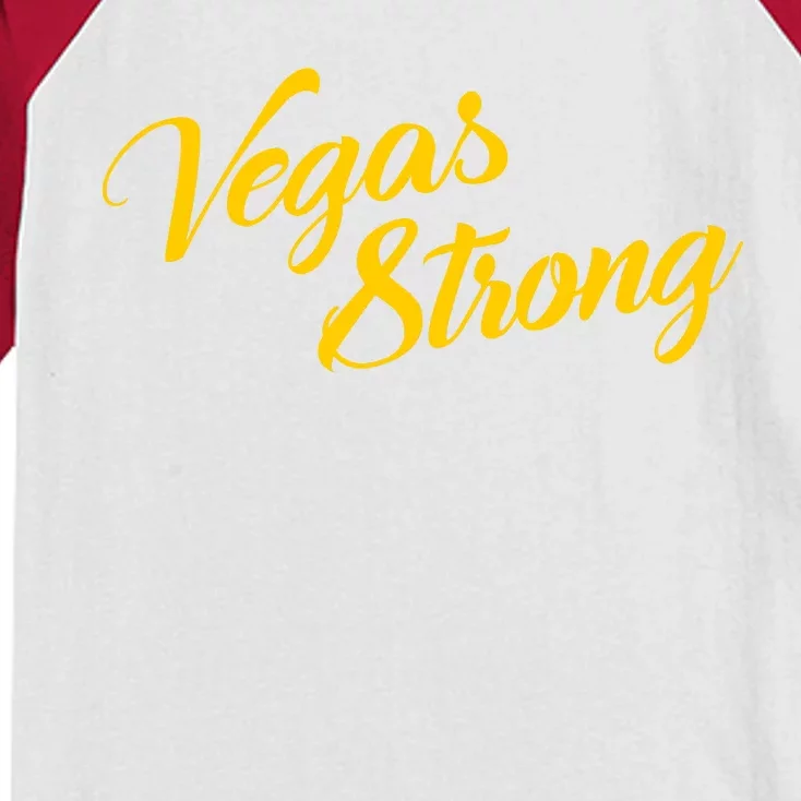 Vegas Strong Gold Script Kids Colorblock Raglan Jersey