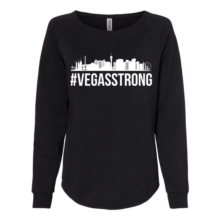 Vegas Strong Hastag #vegasstrong Skyline Womens California Wash Sweatshirt