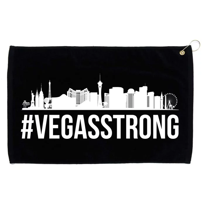 Vegas Strong Hastag #vegasstrong Skyline Grommeted Golf Towel