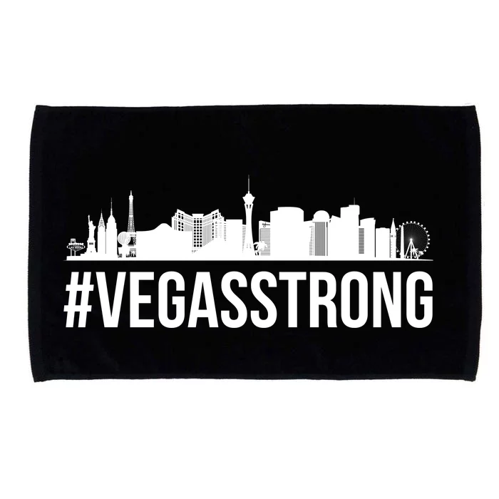 Vegas Strong Hastag #vegasstrong Skyline Microfiber Hand Towel