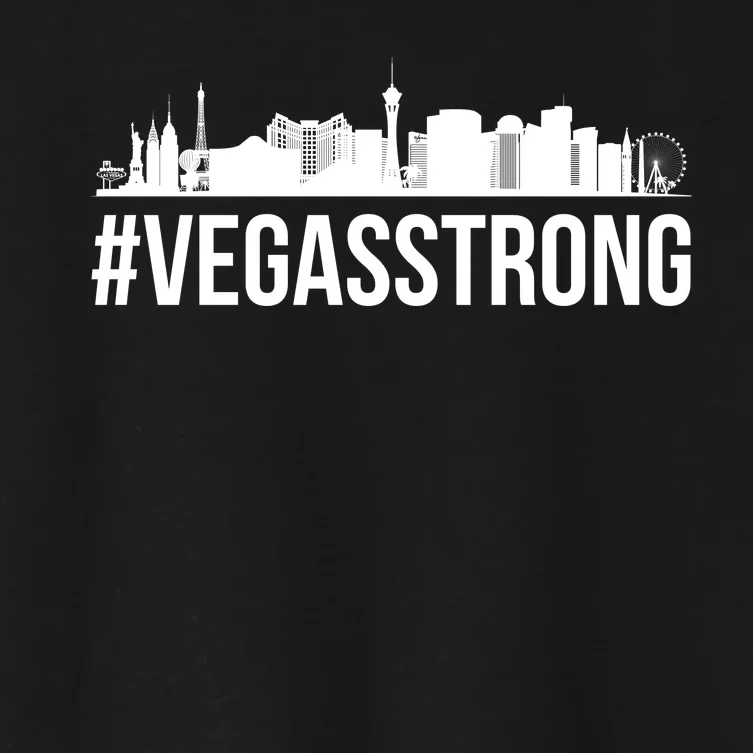 Vegas Strong Hastag #vegasstrong Skyline Women's Crop Top Tee