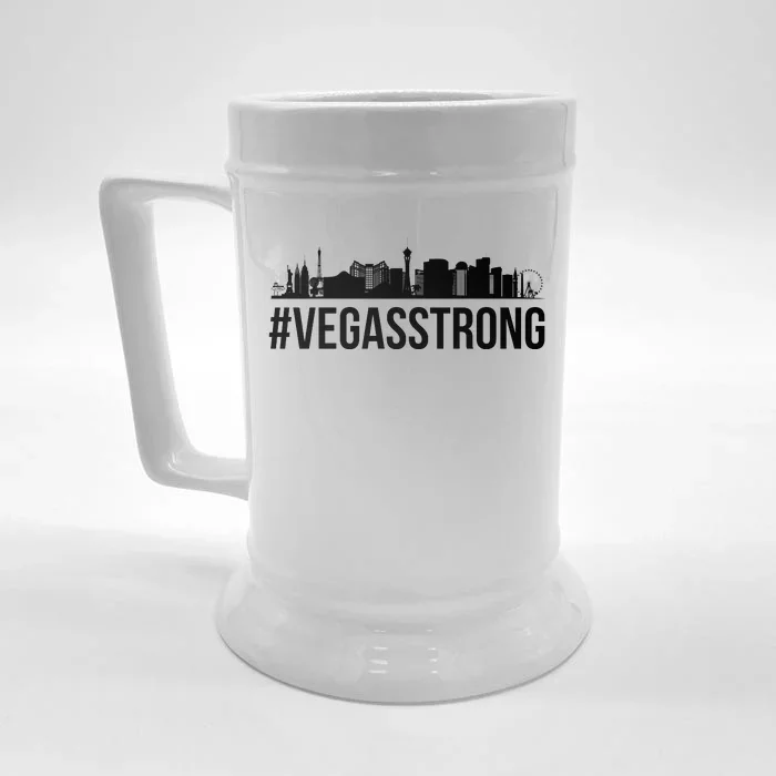 Vegas Strong Hastag #vegasstrong Skyline Front & Back Beer Stein