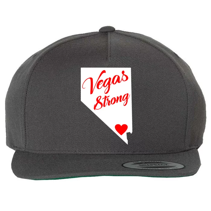 Vegas Strong Nevada Heart Script Wool Snapback Cap